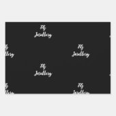 ラグジュアリーパーソナライズされたネームスモールビジネスラッピング。 ラッピングペーパーシート (正面2)