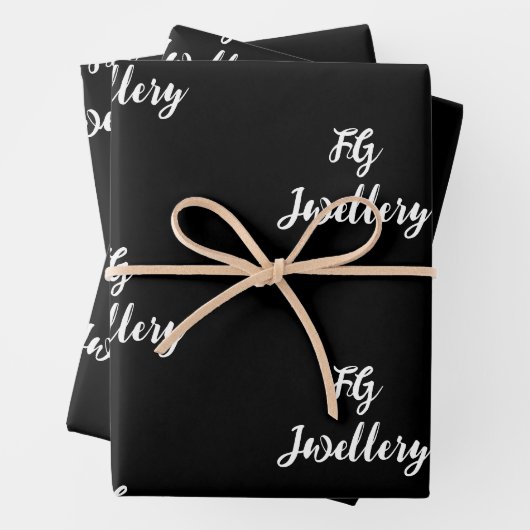 ラグジュアリーパーソナライズされたネームスモールビジネスラッピング。 ラッピングペーパーシート (インサイチュ)