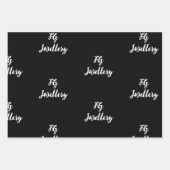 ラグジュアリーパーソナライズされたネームスモールビジネスラッピング。 ラッピングペーパーシート (正面)