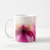 ラグジュアリーパーソナライズされたピンクパープル&金ゴールド大理石 コーヒーマグカップ (左)