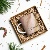 ラグジュアリーパーソナライズされたブラウン&金ゴールドウォーターカラーマグ コーヒーマグカップ