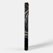 ラグジュアリーパーソナライズされたブラックアンド金ゴールド大理石 Case-Mate iPhoneケース (裏面 / 右)