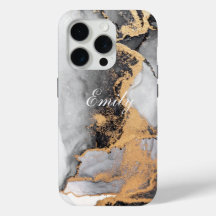 ラグジュアリーパーソナライズされたブラック&金ゴールドウォーターカラー