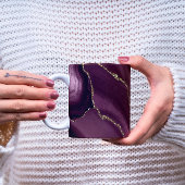 ラグジュアリーパーソナライズされたマルーン&金ゴールドマーブルコーヒーマグ コーヒーマグカップ