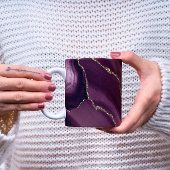 ラグジュアリーパーソナライズされたマルーン&金ゴールドマーブルマグ コーヒーマグカップ