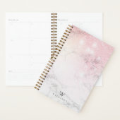 ラグジュアリーパーソナライズされたマーブルグリッターデザイン プランナー手帳 (ディスプレー)