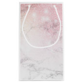 ラグジュアリーパーソナライズされたマーブル スモールペーパーバッグ (裏面)