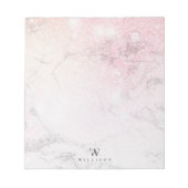 ラグジュアリーパーソナライズされたマーブル ノートパッド (正面)