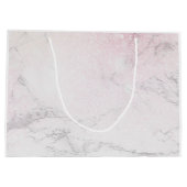 ラグジュアリーパーソナライズされたマーブル ラージペーパーバッグ (裏面)