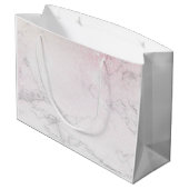 ラグジュアリーパーソナライズされたマーブル ラージペーパーバッグ (裏面アングル)