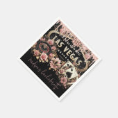 ラグジュアリーパーソナライズされたラスベガスバチェロレッテ スタンダードカクテルナプキン (角)