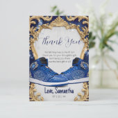 ラグジュアリーパーソナライズされた誕生日スニーカーボールパーティー サンキューカード (スタンド正面)