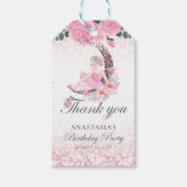 ラグジュアリーパーソナライズされた誕生日バレリナムーン ギフトタグ (正面)