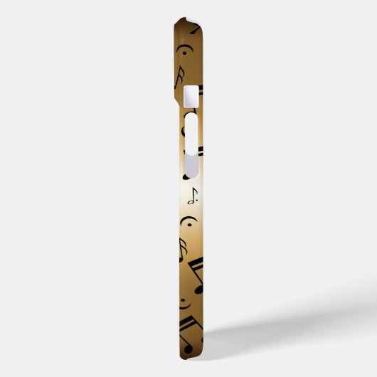 ラグジュアリーパーソナライズされた金ゴールドとブラックミュージックノート Case-Mate iPhoneケース (裏面 / 左)