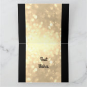 ラグジュアリーパーソナライズされた金ゴールド70誕生日 カード (内部)