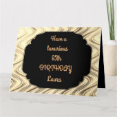 ラグジュアリーパーソナライズされた金ゴールド85th誕生日 カード (正面)