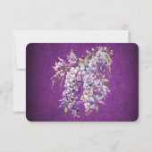 ラグジュアリーパープルとラベンダーウィステリア結婚ズ 出欠カード (裏面)