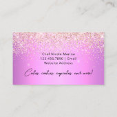 ラグジュアリーパープルカップケーキベーカリースイーツシェフ 名刺 (裏面)