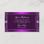 ラグジュアリーパープルグラデーションスパー華美クルジュエリースタイリッシュ 名刺 (裏面)