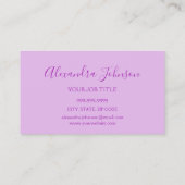 ラグジュアリーパープルグリッタースパークルマイクロブラディング 名刺 (裏面)