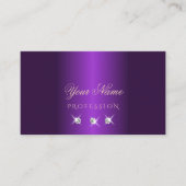 ラグジュアリーパープルバラ金ゴールドスパークルダイアモンズラグジュアリーグラム 名刺 (正面)
