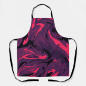 ラグジュアリーパープルブラック六角カラー抽象芸術魔法 エプロン (正面)