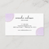 ラグジュアリーパープル金ゴールドサークルプロフェッショナル 名刺 (裏面)