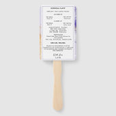 ラグジュアリーパープル&ゴールデン抽象芸術結婚式 プログラム ハンドファン (裏面)