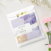 ラグジュアリーパープル&ゴールデン抽象芸術 フェイバーバッグ (封をした状態)