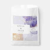 ラグジュアリーパープル&ゴールデン抽象芸術 フェイバーバッグ (正面)