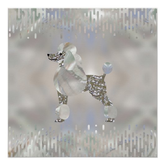 ラグジュアリーパールアンドアバロンプードル ポスター (正面)