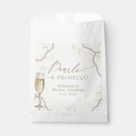 ラグジュアリーパールスアンドプロセッコブライダルシャワー フェイバーバッグ