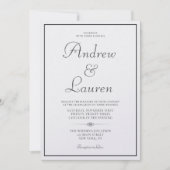 ラグジュアリーパール クラシック フォーマル エレガント ウェディング 招待状 (正面)