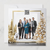 ラグジュアリービジネスクリスマスツリー雪フォックスの森 シーズンカード (裏面)