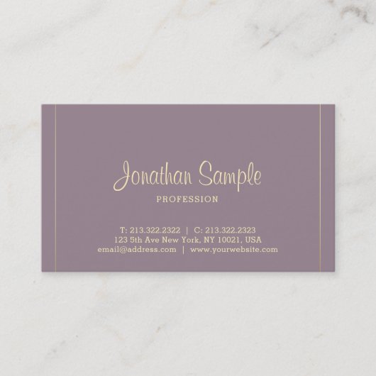 ラグジュアリービジネスマンエレガント書道シルクラグジュアリー 名刺 (正面)