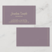 ラグジュアリービジネスマンエレガント書道シルクラグジュアリー 名刺 (正面/裏面)