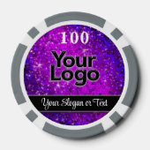 ラグジュアリービジネスロゴ企業のイベントオフィスパーティー ポーカーチップ (裏面)