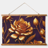 ラグジュアリービッグ金ゴールドバラモダンコレクション 吊り下げ型タペストリー (正面)