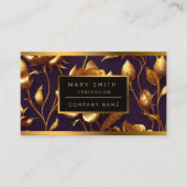 ラグジュアリービッグ金ゴールドバラモダンコレクション 名刺 (正面)