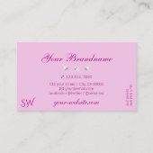 ラグジュアリーピグラデーションンクきらめくダイヤモンドイニシャル 名刺 (裏面)