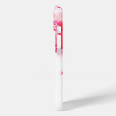 ラグジュアリーピンクの花フローラ水彩抽象芸術アート Case-Mate iPhoneケース (裏面 / 左)