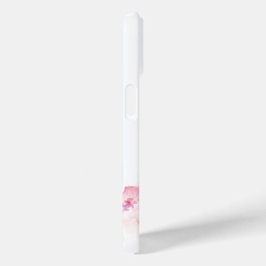 ラグジュアリーピンクの花フローラ水彩抽象芸術アート Case-Mate iPhoneケース (裏面 / 右)