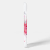 ラグジュアリーピンクの花フローラ水彩抽象芸術アート Case-Mate iPhoneケース (裏面 / 左)