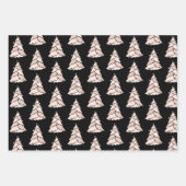 ラグジュアリーピンククリスマスツリーパタエレガントーンシンプル ラッピングペーパーシート (正面3)