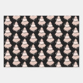 ラグジュアリーピンククリスマスツリーパタエレガントーンシンプル ラッピングペーパーシート (正面2)