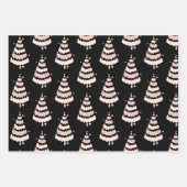 ラグジュアリーピンククリスマスツリーパタエレガントーンシンプル ラッピングペーパーシート (正面)