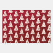 ラグジュアリーピンククリスマスツリーパタエレガントーンシンプル  ラッピングペーパーシート (正面3)