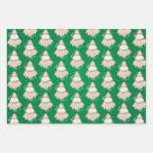 ラグジュアリーピンククリスマスツリーパタエレガントーンシンプル  ラッピングペーパーシート (正面2)