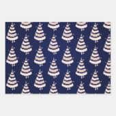 ラグジュアリーピンククリスマスツリーパタエレガントーンシンプル  ラッピングペーパーシート (正面)