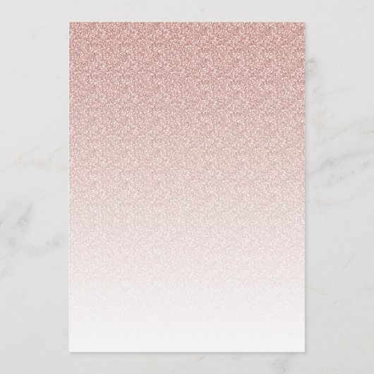 ラグジュアリーピンクグリッターグラデーションクリスマスパーティー 招待状 (裏面)